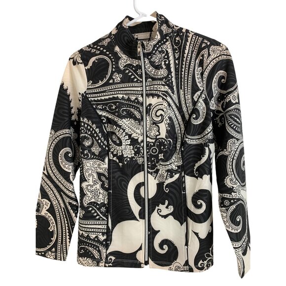 Chico's Zenergy Paisley Jacket Active Zip Size 0/2 US lightweight NWT 7084 - Picture 4 of 16